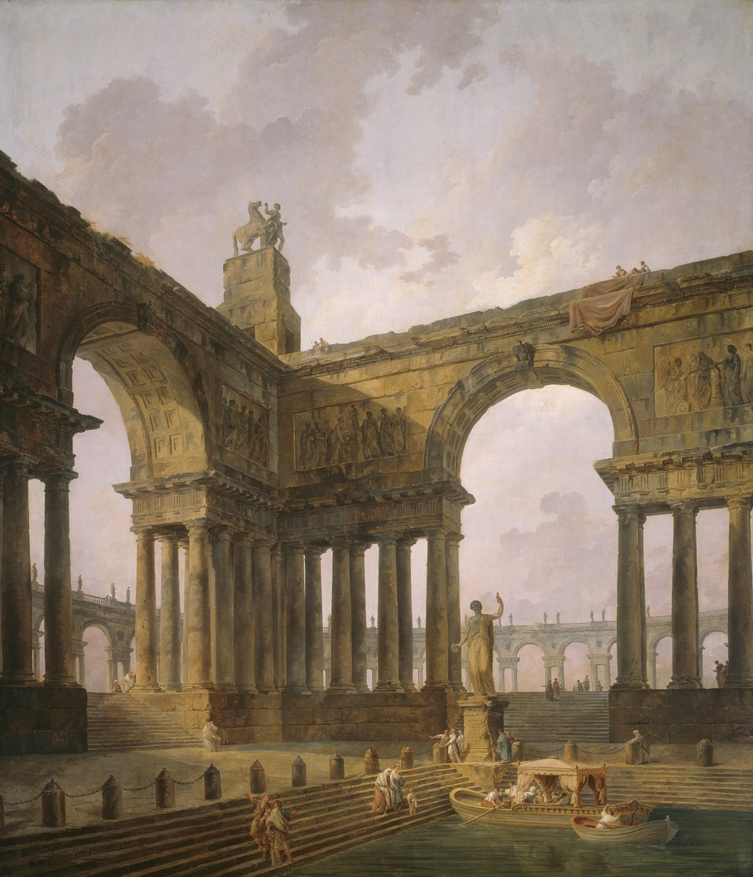 O local de desembarque, 1787-88 de Hubert Robert