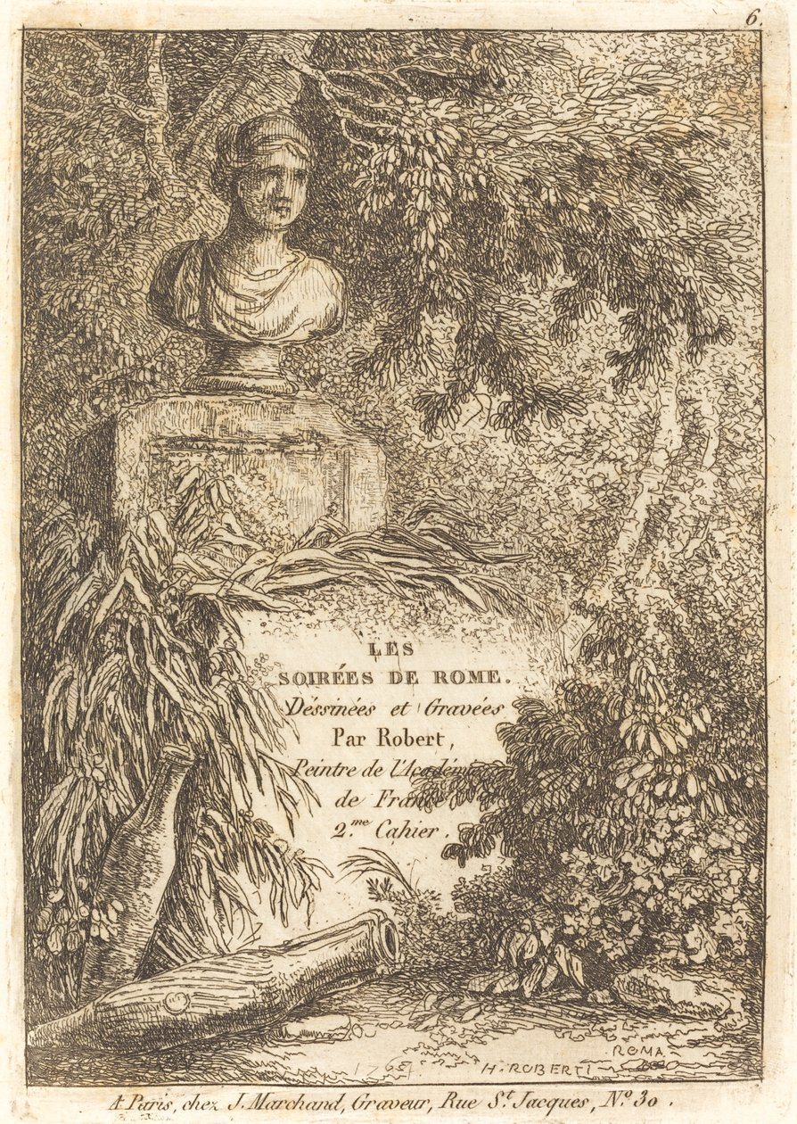 O busto do retrato de Hubert Robert