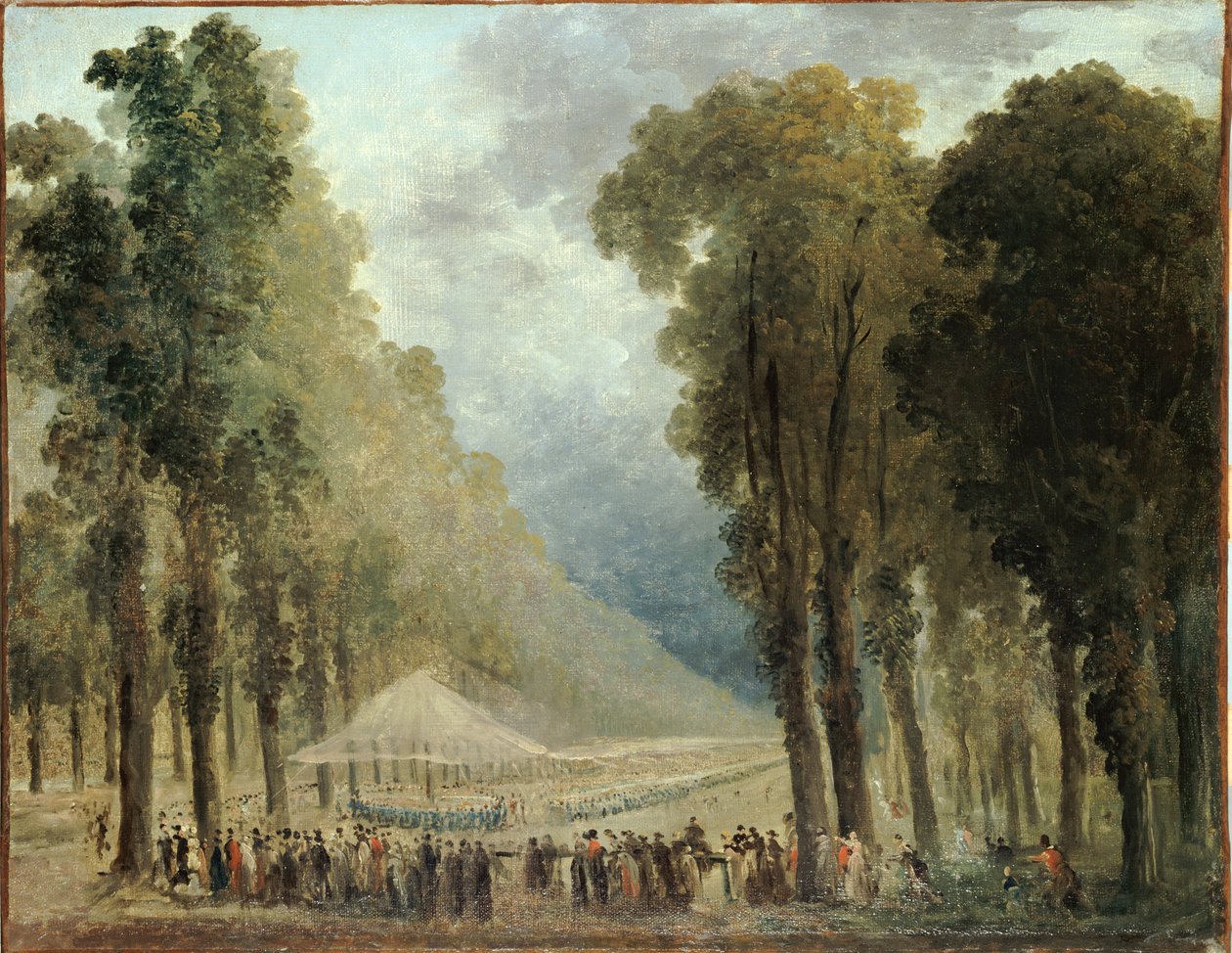 O banquete de soldados de Hubert Robert