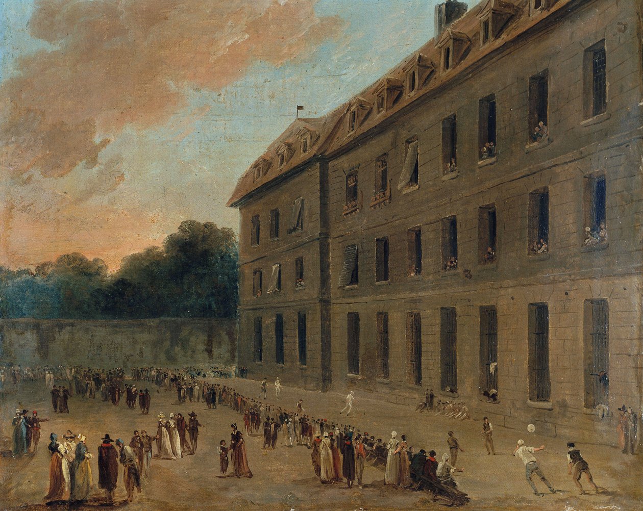Os prisioneiros de Saint-Lazare, ca 1794. de Hubert Robert