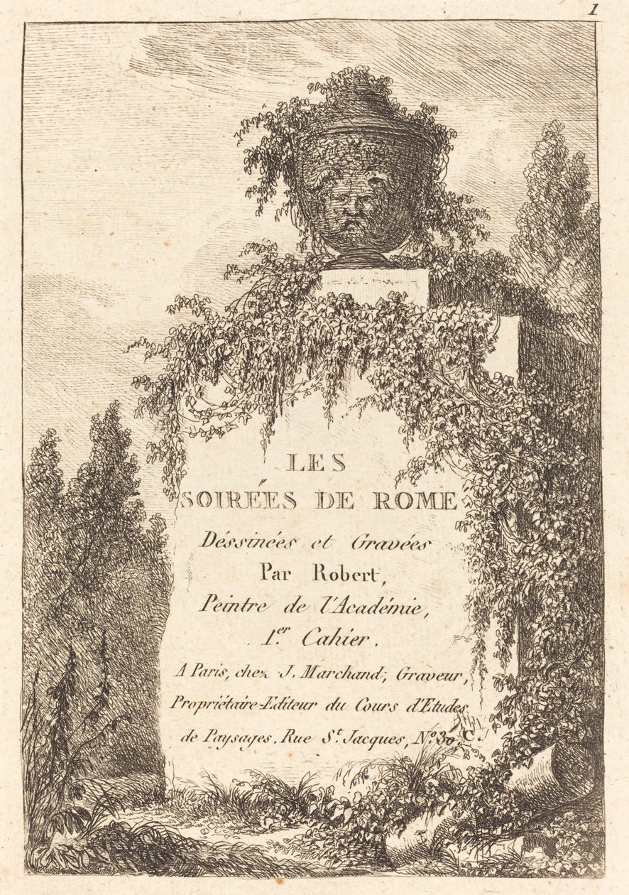 Folha de rosto de Hubert Robert