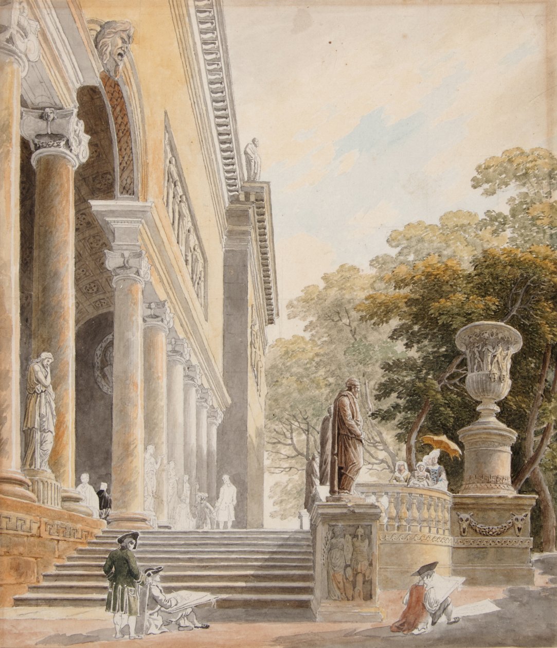 Vista da Villa Medici de Hubert Robert
