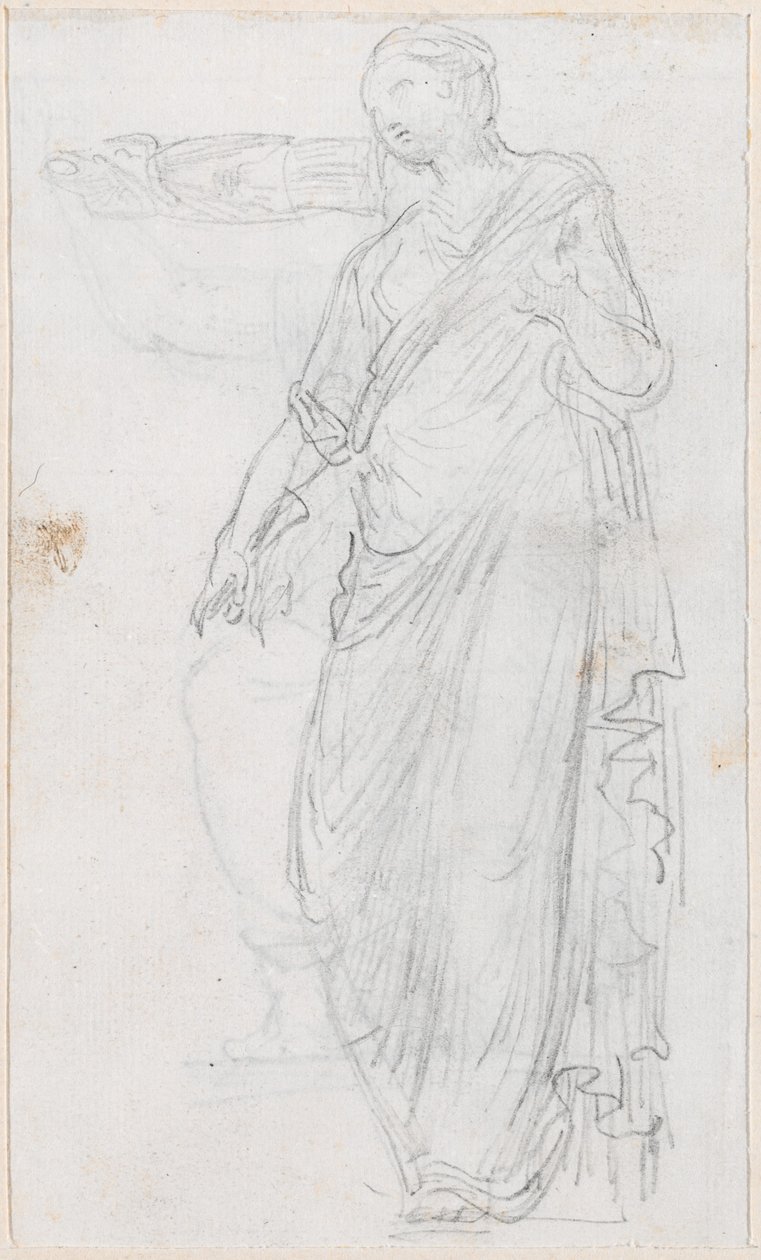 Mulher de Toga [verso] de Hubert Robert