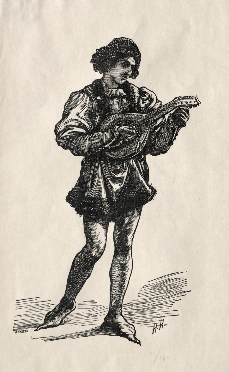 Um trovador. de Hubert von Herkomer