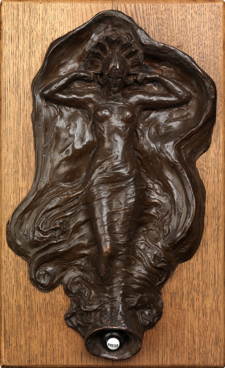 Campainha, a Figura do &39;Som&39; (eletrótipo de cobre) de Hubert von Herkomer