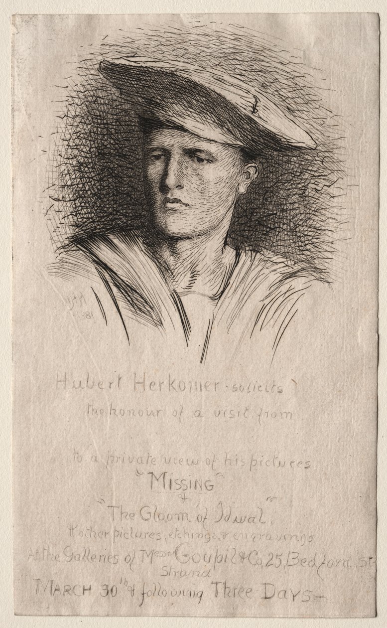 Cabeça de um jovem de Hubert von Herkomer
