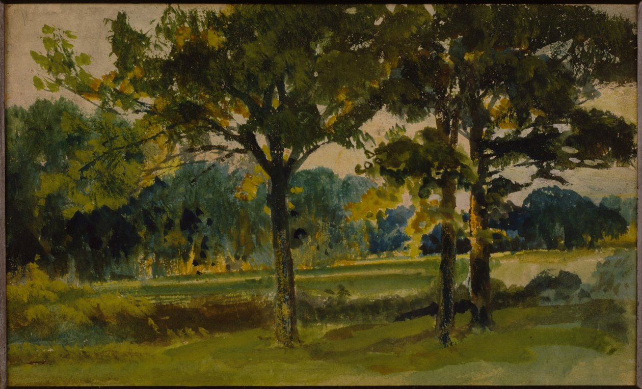Um dos "Três esboços paisagísticos" (ver também 258629 e 258630) de Hubert von Herkomer