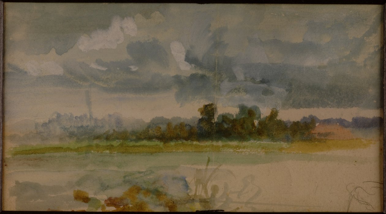 Um dos "Três esboços paisagísticos" (ver também 258629 e 258631) de Hubert von Herkomer