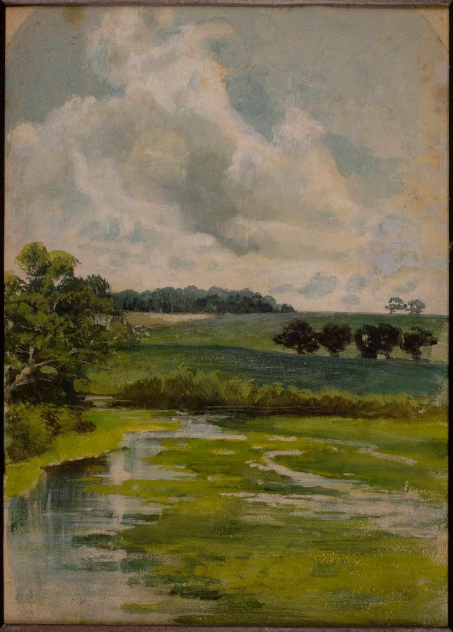 Um dos "Três esboços paisagísticos" (ver também 258630 e 258631) de Hubert von Herkomer