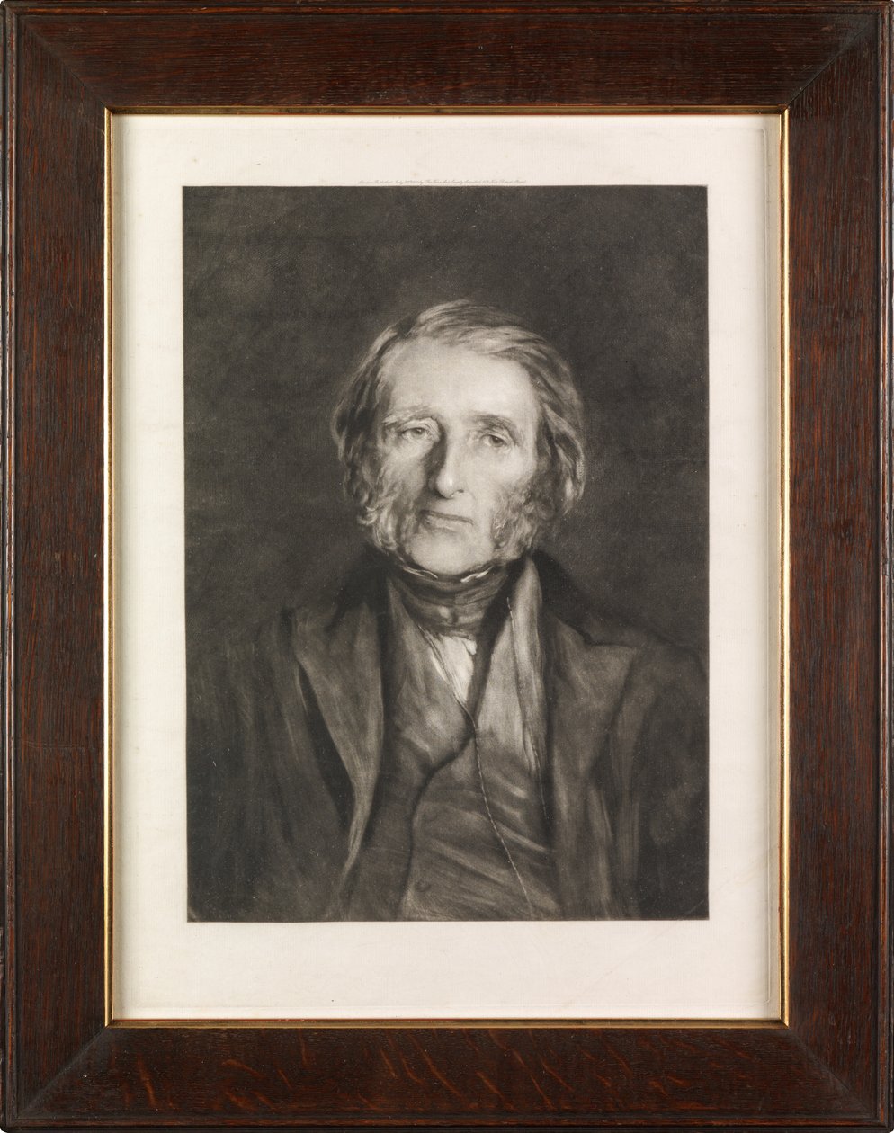 Retrato de Ruskin (mezzotint) de Hubert von Herkomer