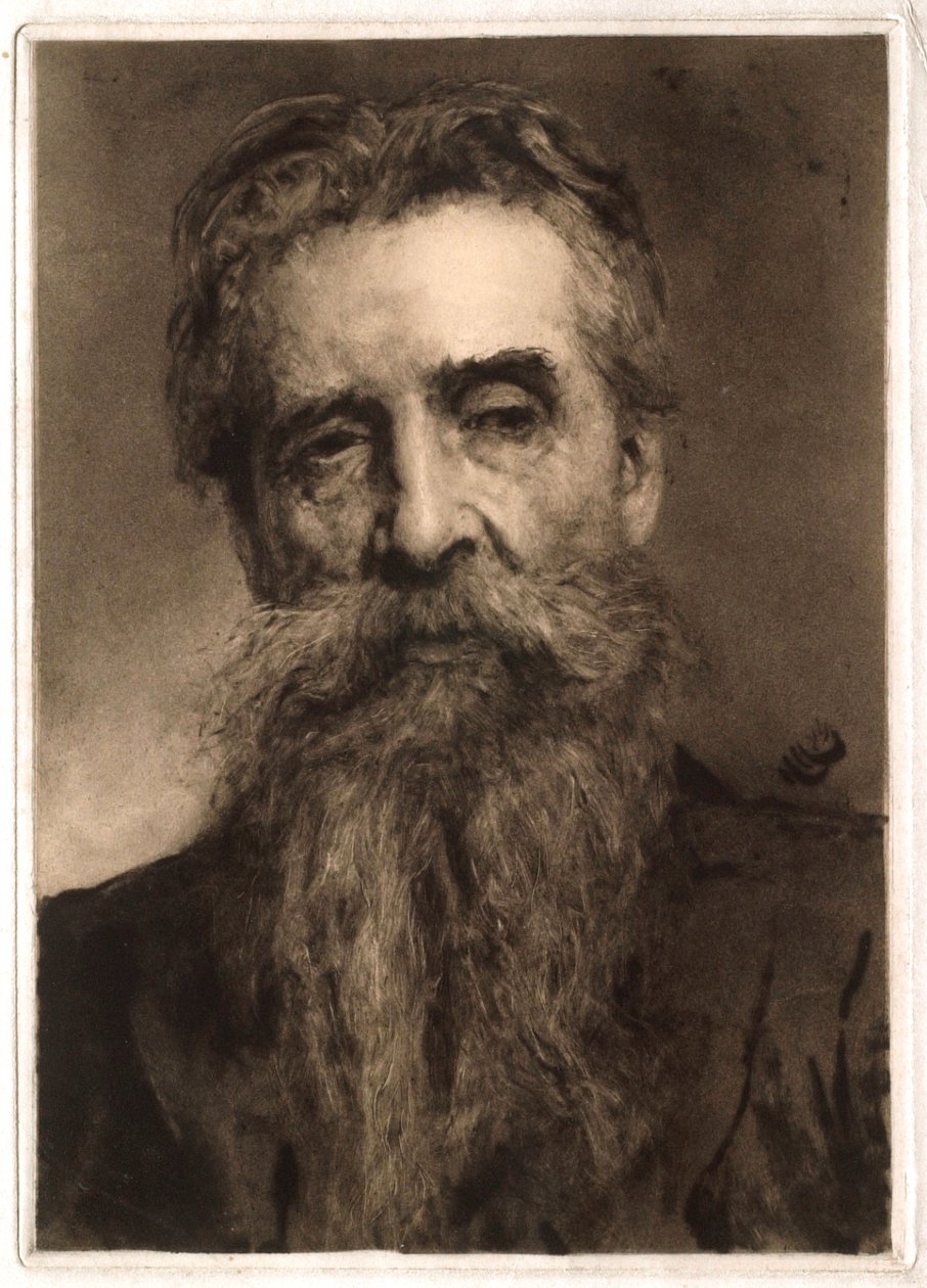 Retrato de um homem com barba grisalha de Hubert von Herkomer