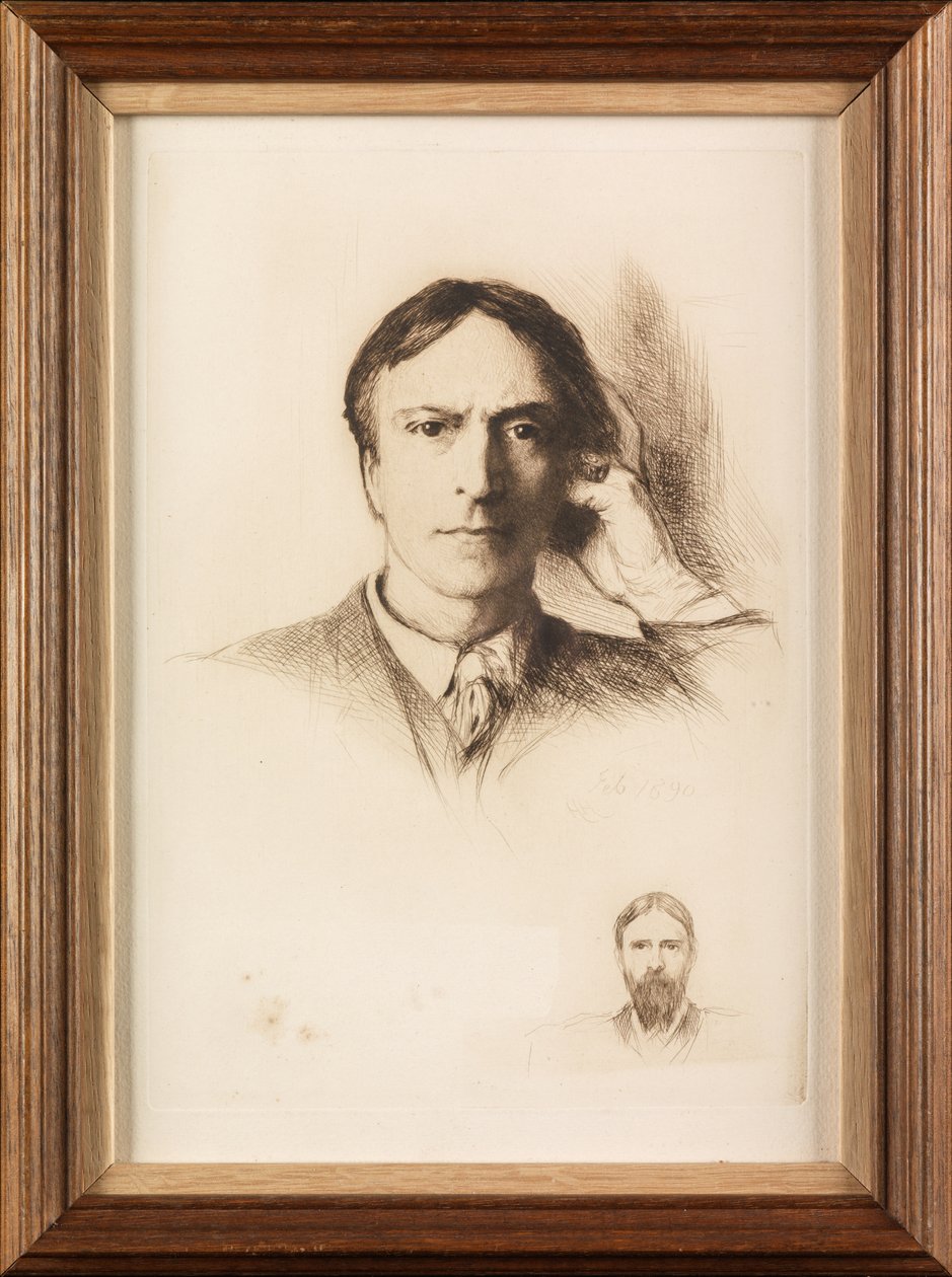 Auto-retratos (gravura) de Hubert von Herkomer