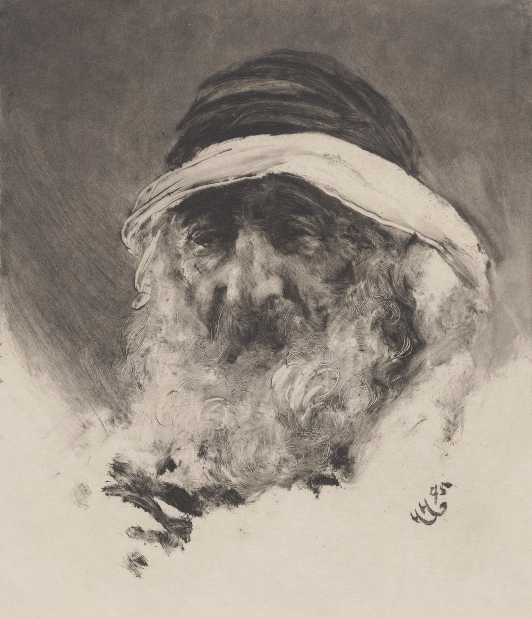 Estudo de uma cabeça árabe, 1895. de Hubert von Herkomer