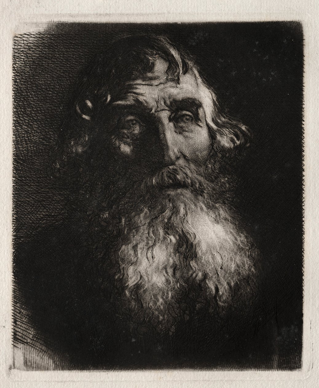 Estudo de um Old Mans Head. de Hubert von Herkomer