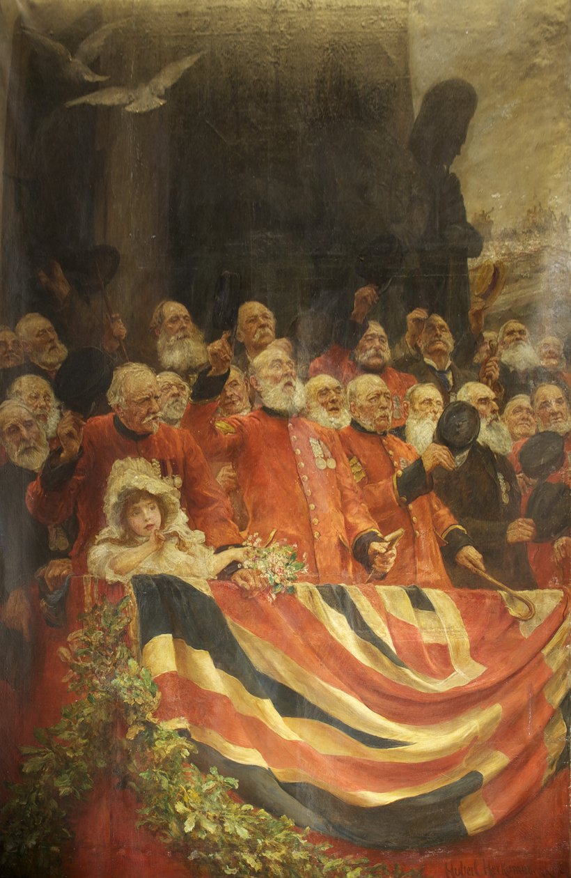 Os Velhos Guardas Torcem de Hubert von Herkomer