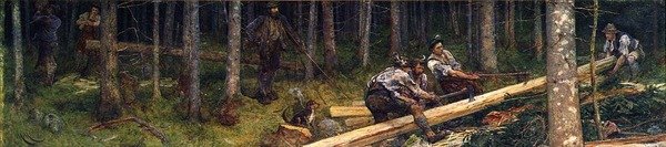 Lenhadores de Hubert von Herkomer