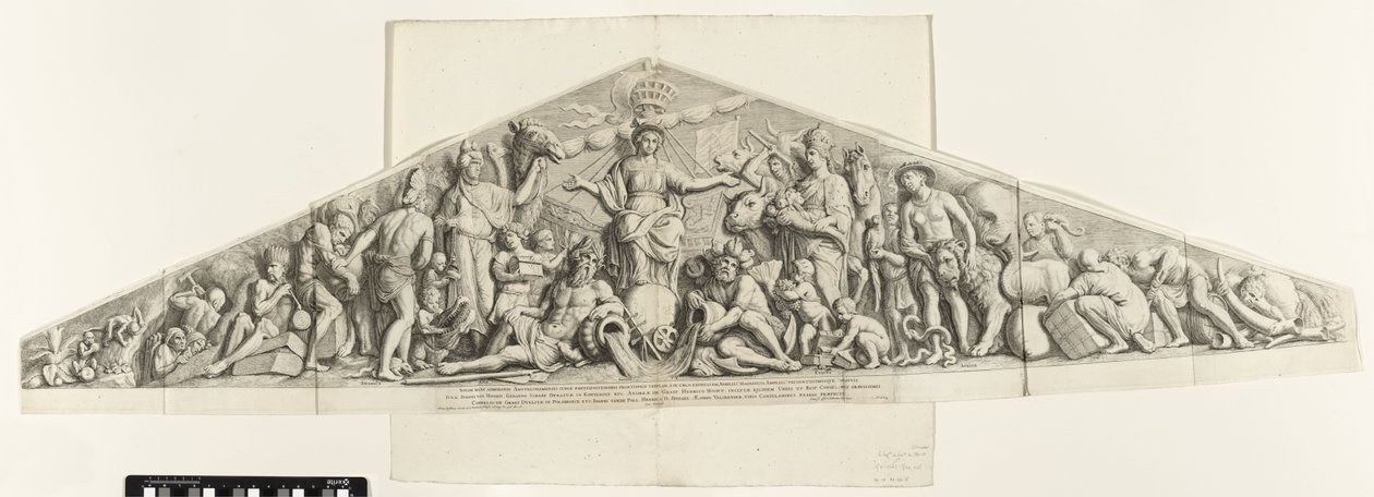 Alegoria do comércio de Amsterdã com os quatro continentes de Hubertus Quellinus