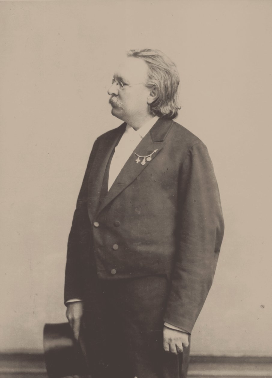 Retrato do organista e compositor Edmund Kretschmer 1830-1908. de Höffert