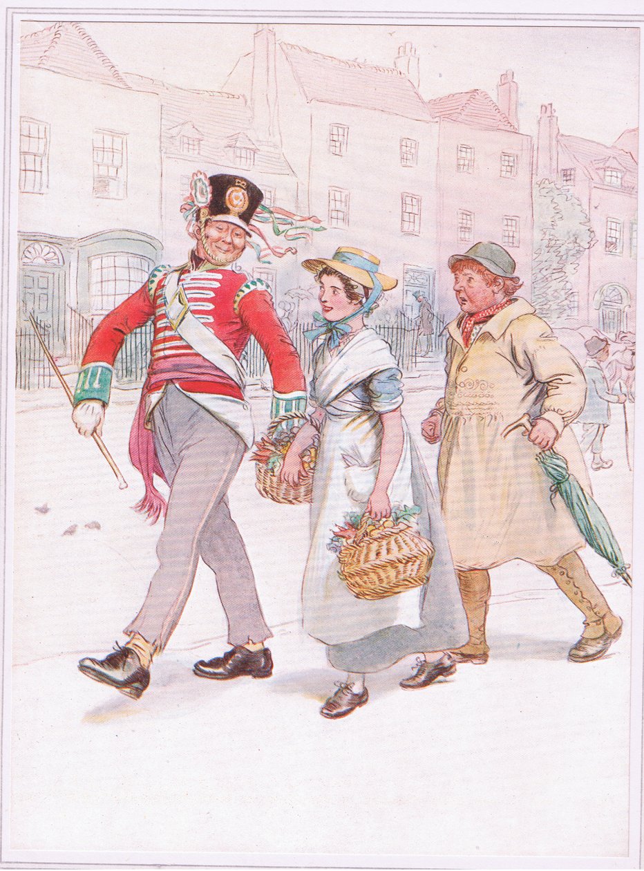Um soldado com uma garota passa-yokel segue com raiva. de Hugh Thomson