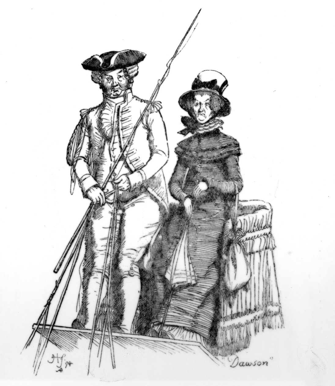 &39;Dawson&39;, ilustração de &39;Pride und Prejudice&39; de Jane Austen, edição publicada em 1894 de Hugh Thomson