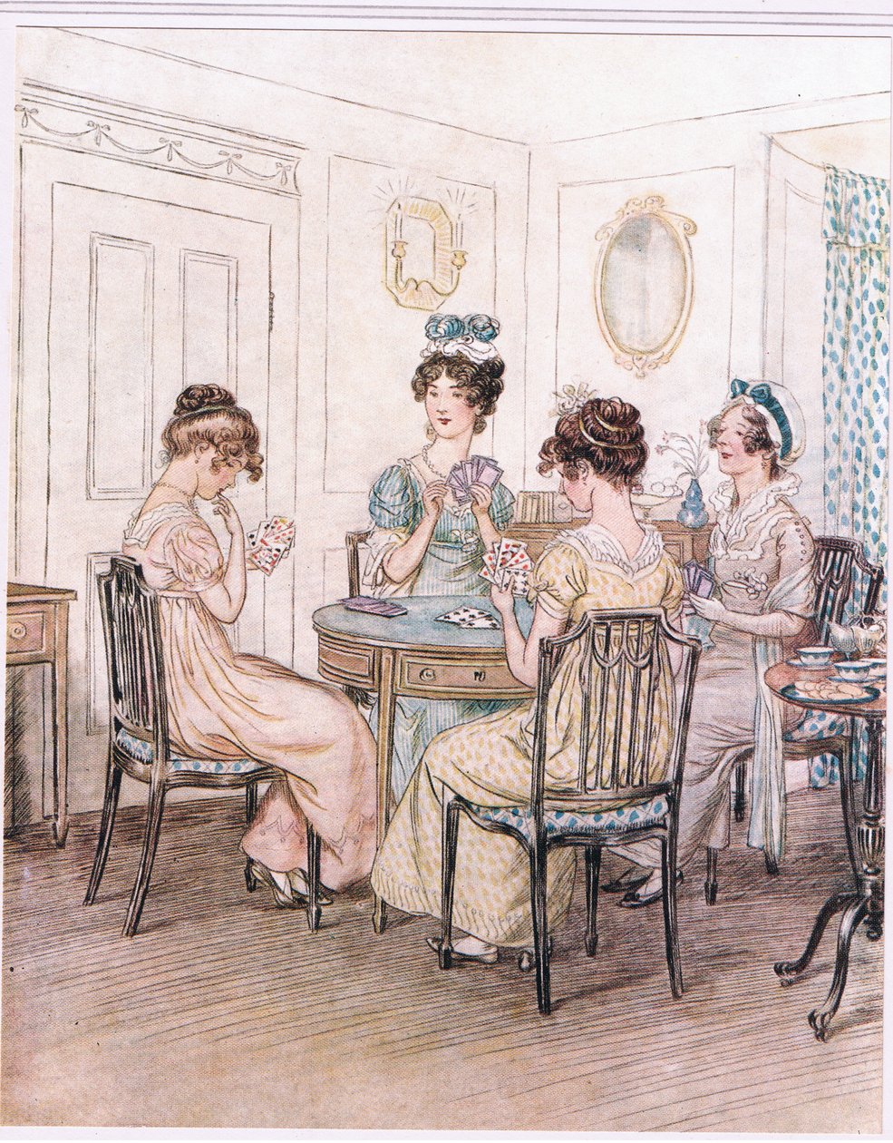 Senhorita Willoughby: Nós provavelmente passaremos a noite aqui com a Srta. Susan na mesa de jogo. de Hugh Thomson