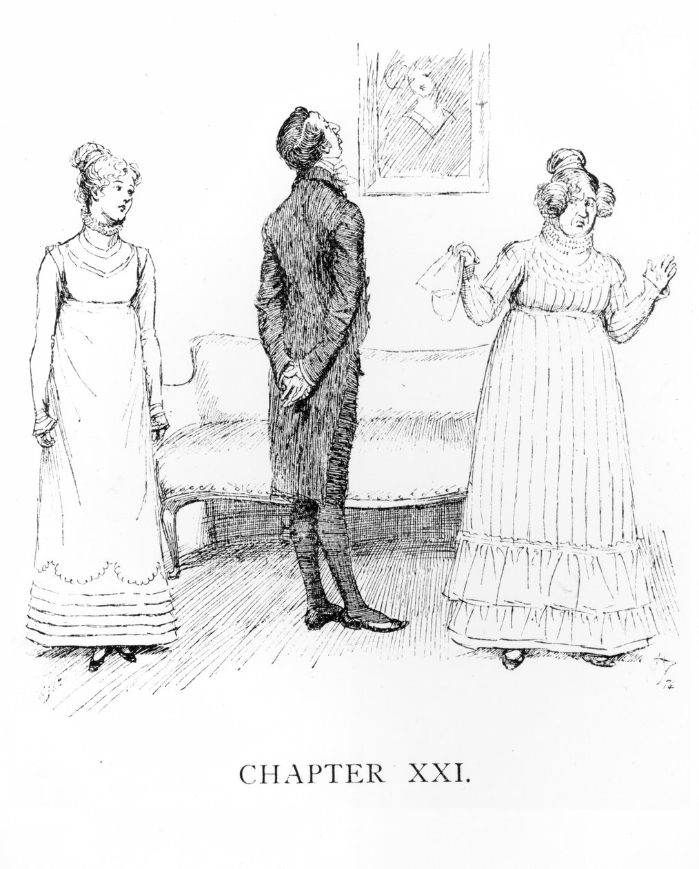 Cena de &39;Orgulho e Preconceito&39; de Jane Austen (1775-1817) de Hugh Thomson