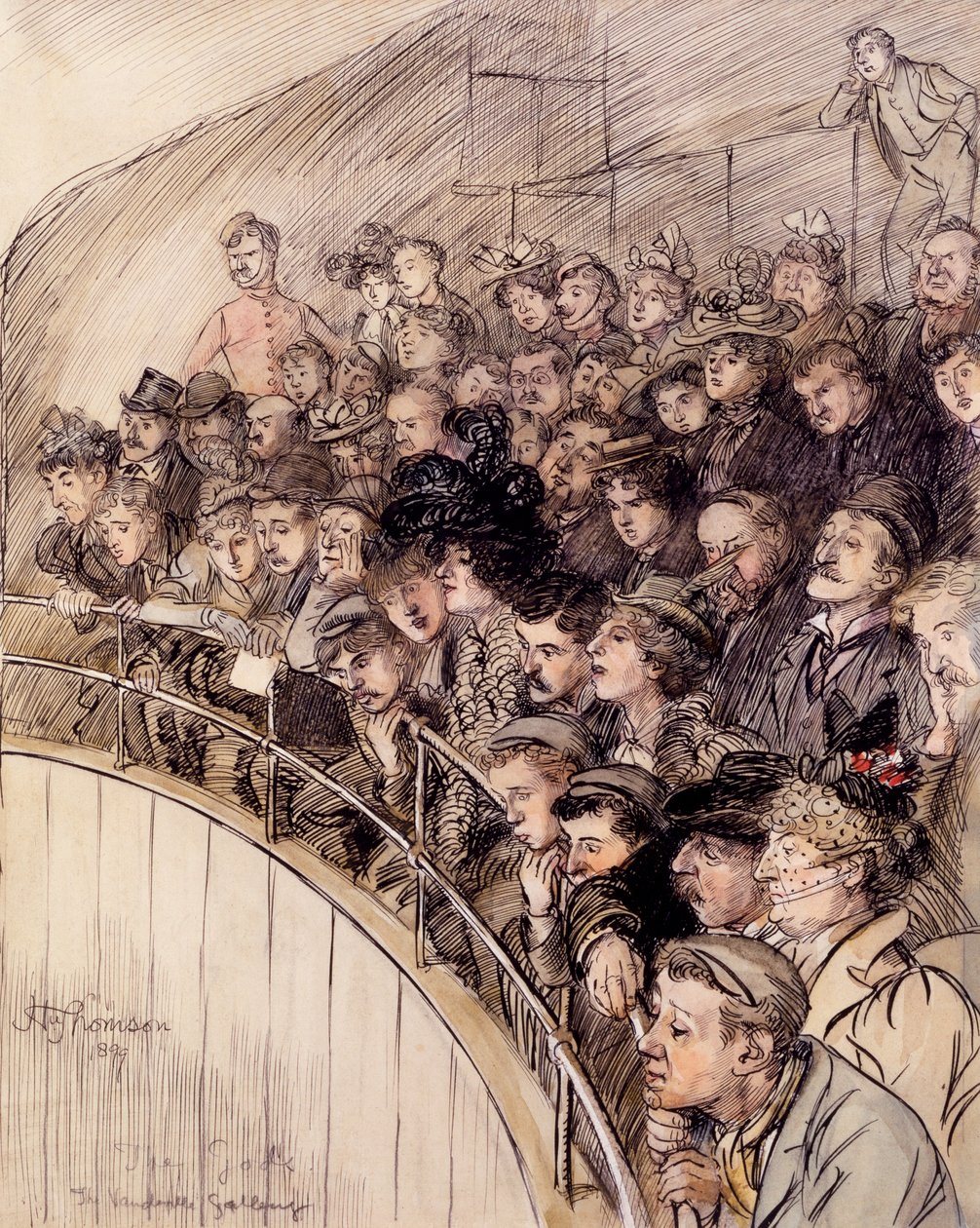 Os deuses, The Vaudeville Gallery, 1899 (tinta no papel) de Hugh Thomson