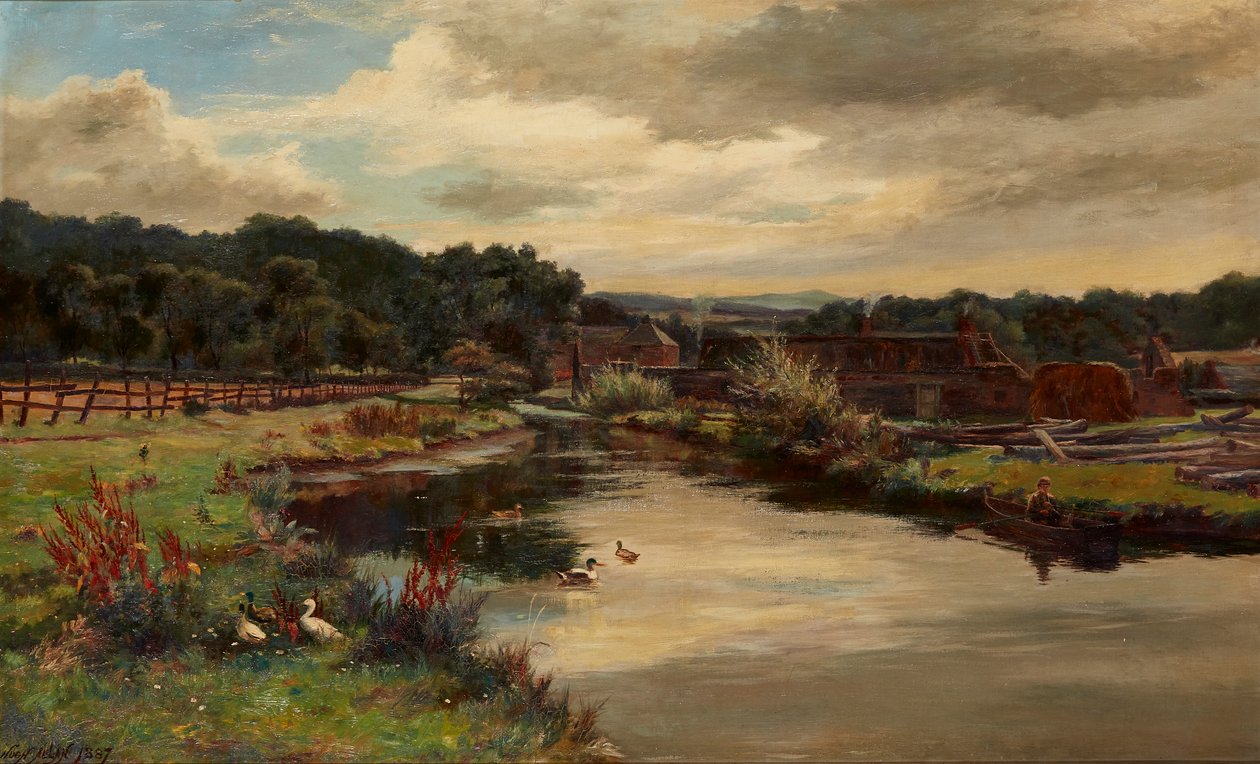 The Mill-Lade, Glen Farg Near Aberfeldy (óleo sobre tela) de Hugh Allan