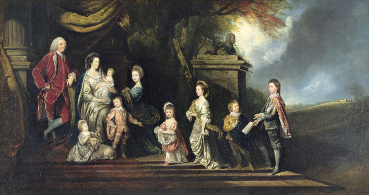 João 2 ° Conde de Egmont (1711-1770) e Sua Família, c.1770 de Hugh Barron