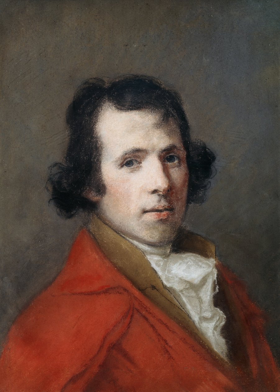 Retrato de Antonio Canova, Busto, Vestindo um Casaco, de Hugh Douglas Hamilton