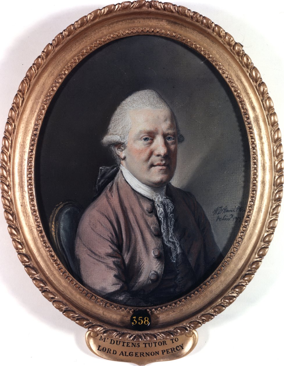 Retrato do Sr. Louis Dutens. 1773 (pastel sobre papel) de Hugh Douglas Hamilton