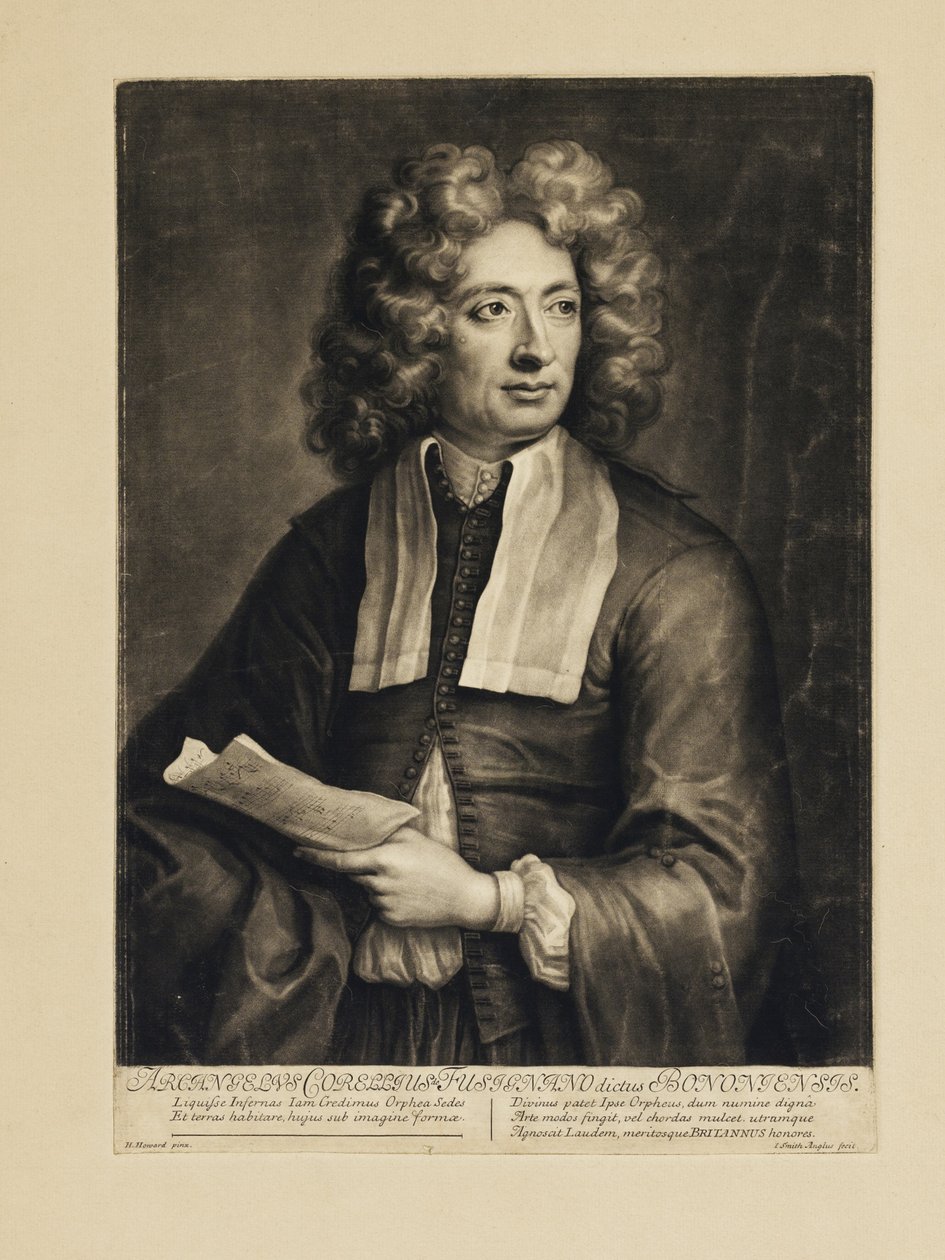 Retrato do compositor Arcangelo Corelli 1653-1713, 1704 de Hugh Howard