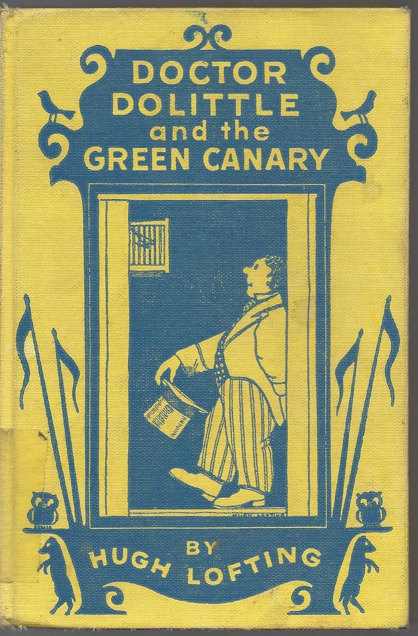 Capa do livro para Doutor Dolittle e o Canário Verde por Hugh Lofting, década de 1940 de Hugh Lofting