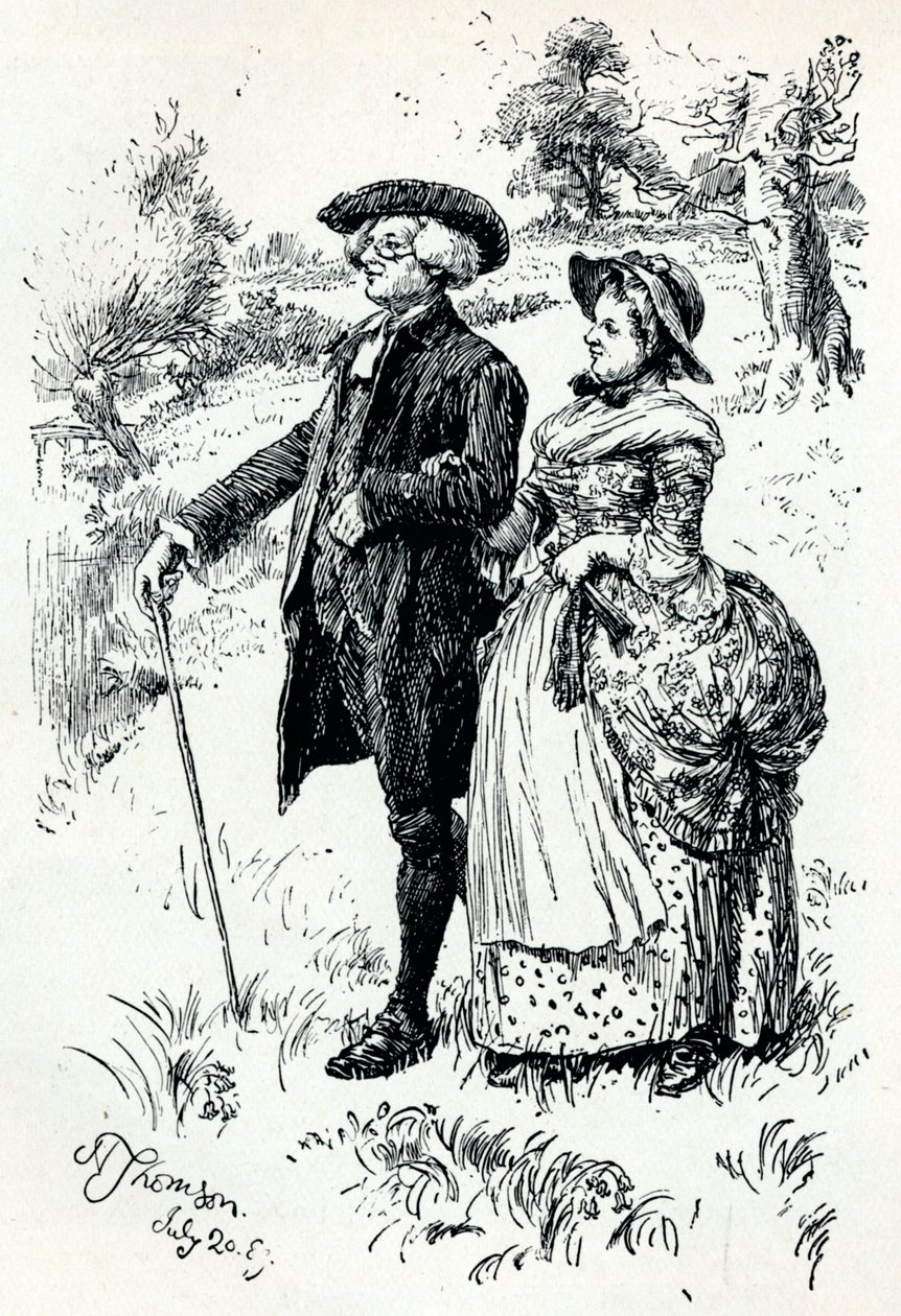 Uma ilustração do Vigário de Wakefield, 1889, 1907 de Hugh Thomson