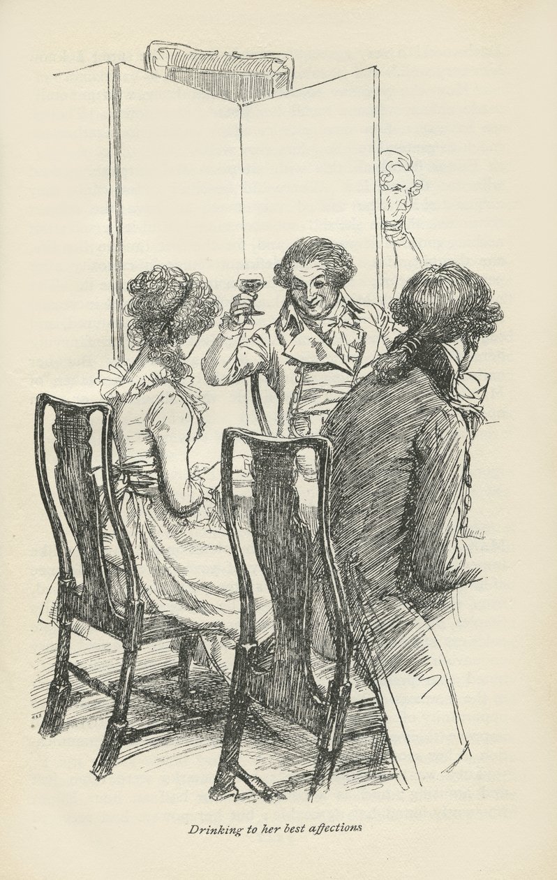Bebendo para suas melhores afeições, 1896 de Hugh Thomson