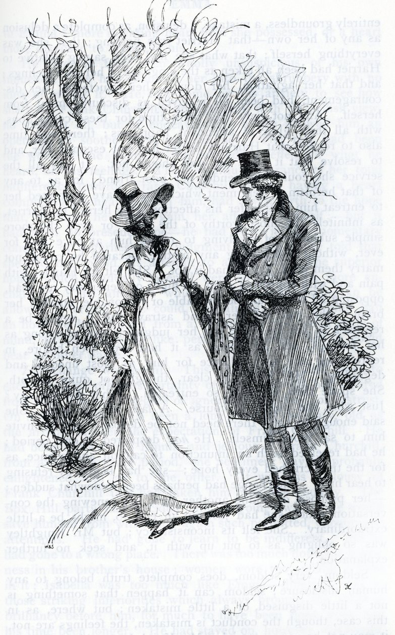 "Emma et Mr Knightley" (ilustração) de Hugh Thomson