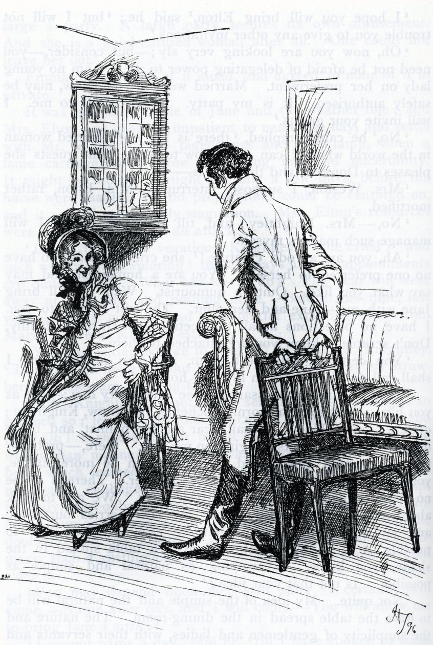"Emma et Mr Knightley" (ilustração) de Hugh Thomson