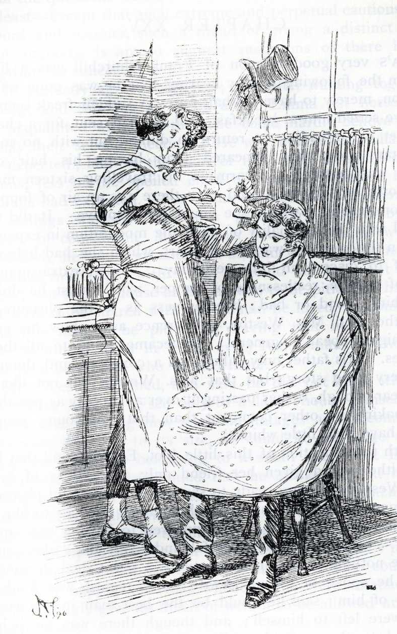 "Franz Churchill a cortar o seu cabelo" de Hugh Thomson
