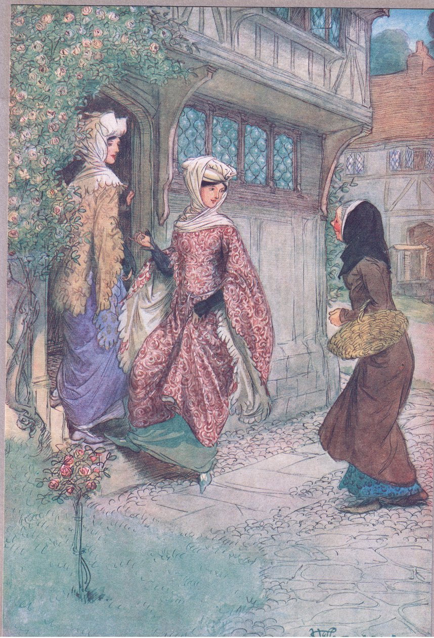 Vá com a gente e veja, ilustração de The Merry Wives of Windsor, 1910 de Hugh Thomson