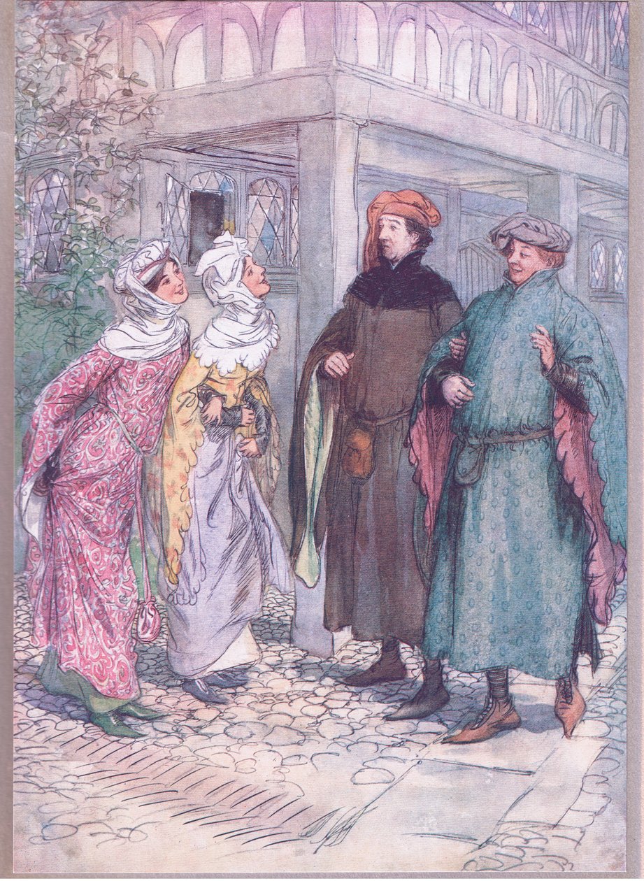 Como agora, doce Frank! Por que és melancólico ilustração de The Merry Wives of Windsor, 1910 de Hugh Thomson