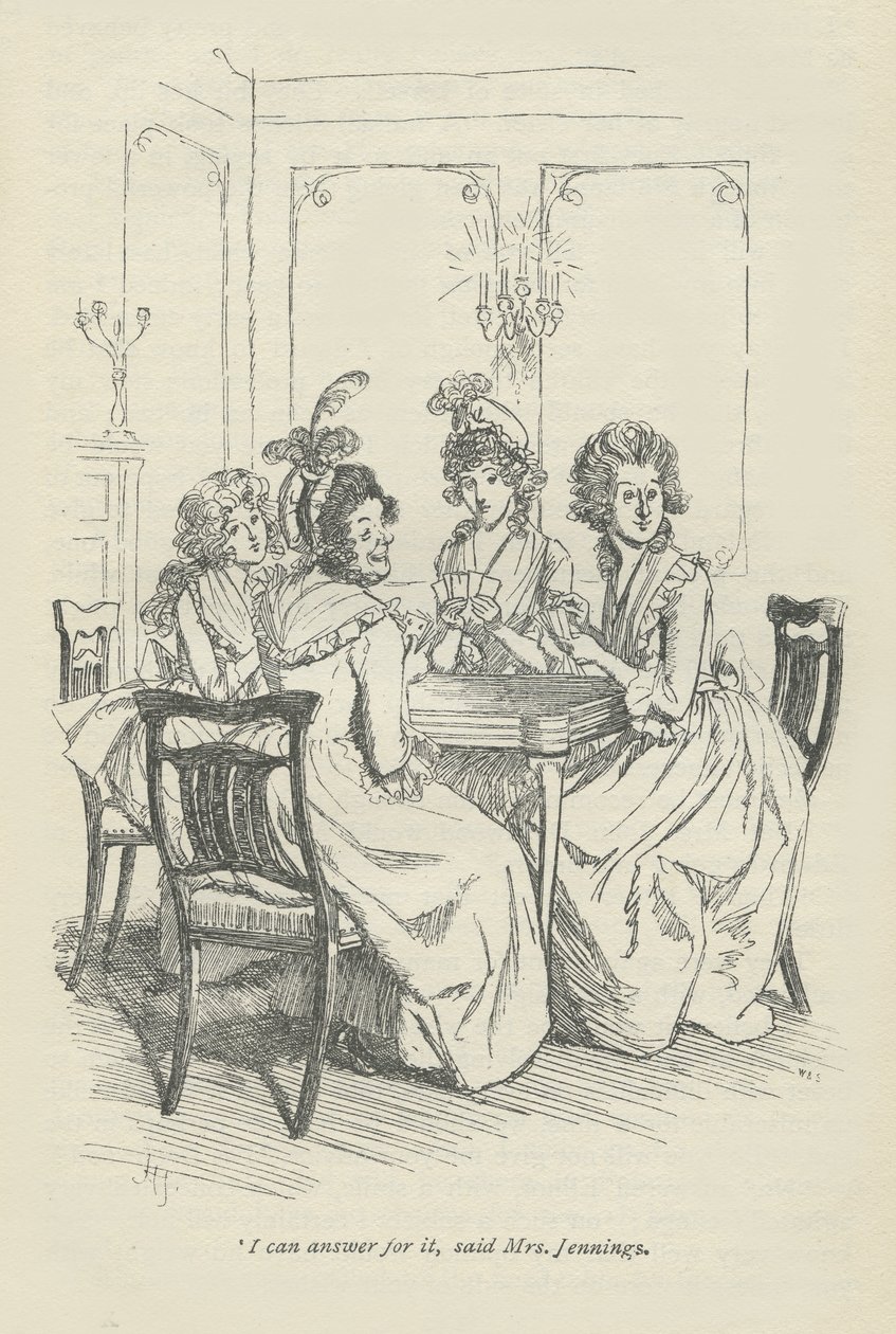 Eu posso responder por isso, disse a sra. Jennings, 1896 de Hugh Thomson