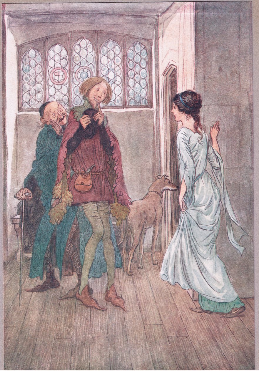 Eu tive um pai Mistress Anne: meu tio pode dizer-lhe boas brincadeiras dele, ilustração de The Merry Wives of Windsor, 1910 de Hugh Thomson