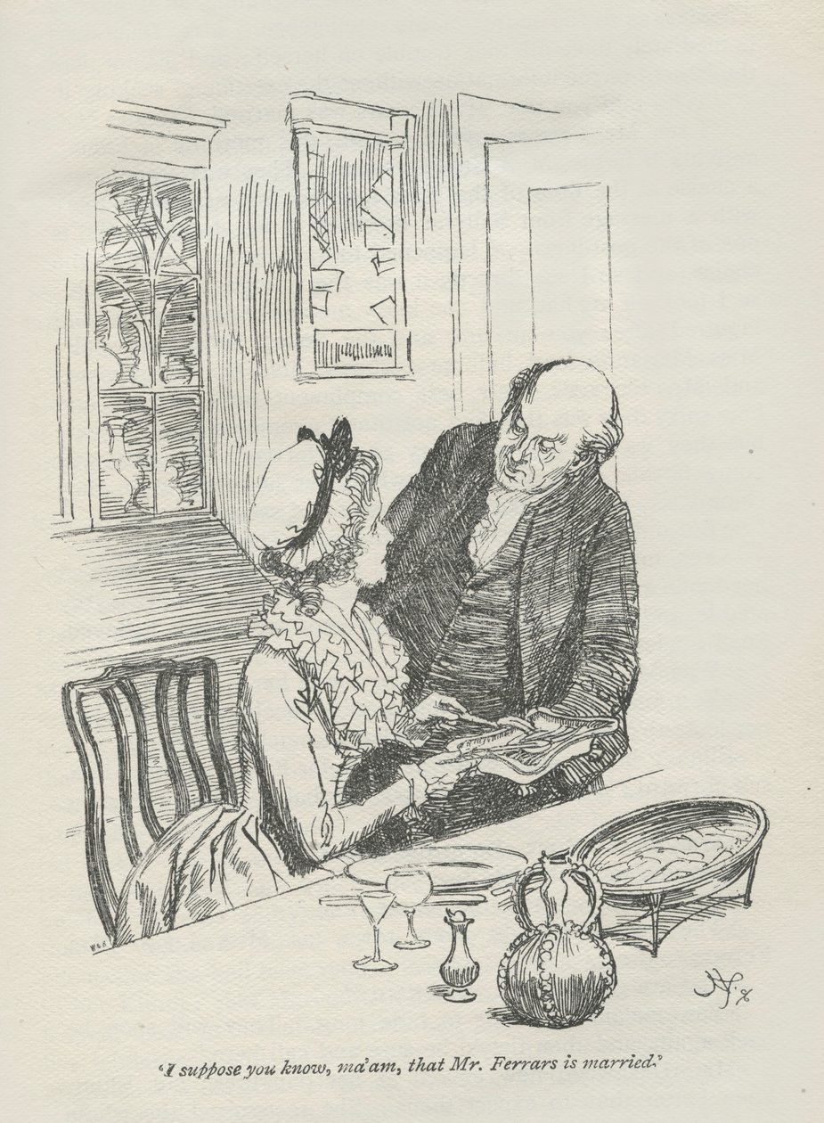 Eu suponho que você sabe, maam, que o Sr. Fredrars é casado, 1896 de Hugh Thomson