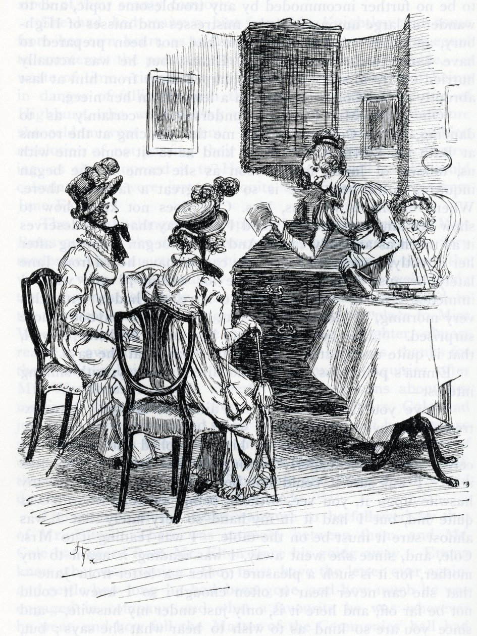 Ilustração para "Emma" de Jane Austen (ilustração) de Hugh Thomson