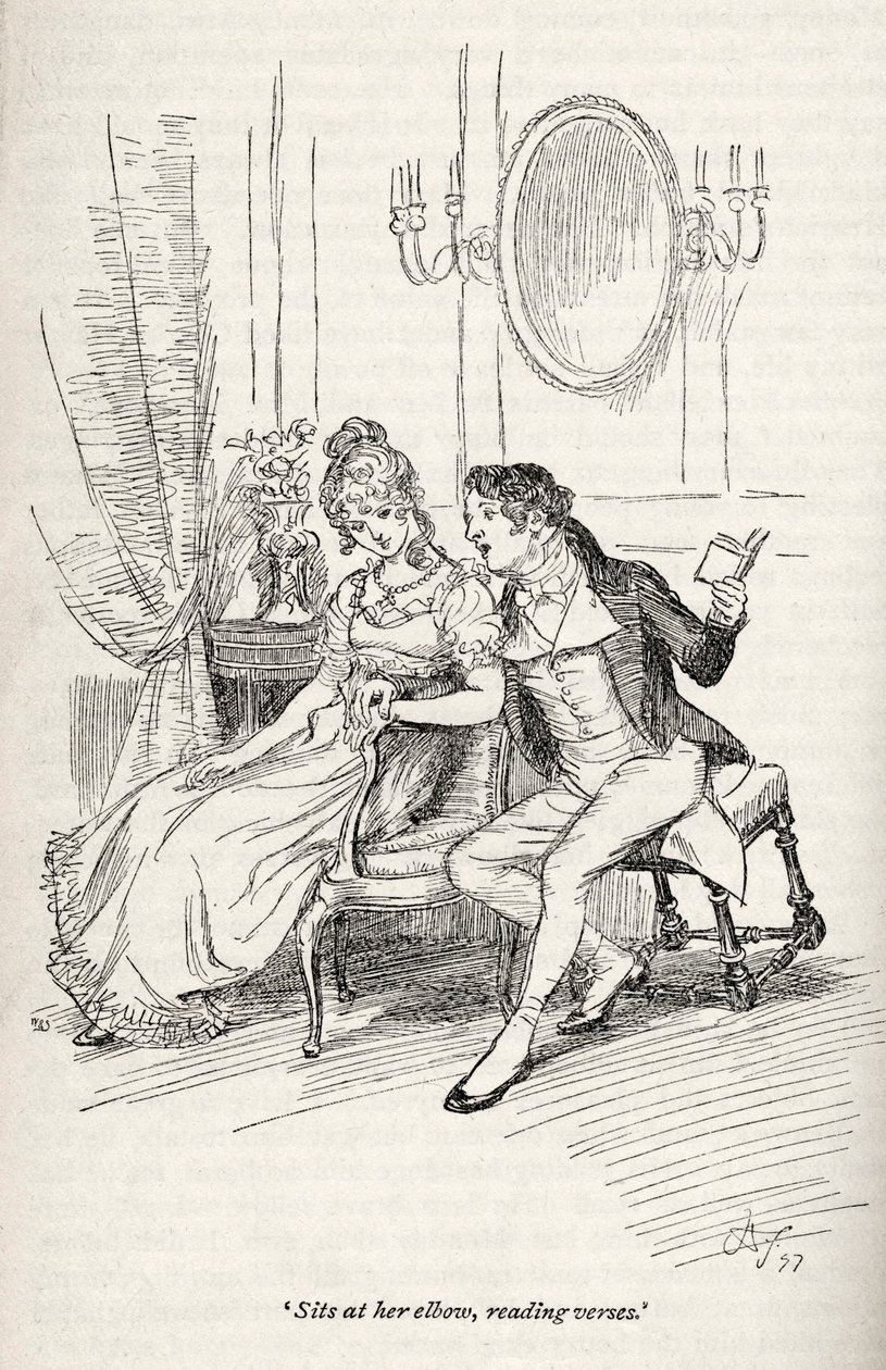 O romance "Persuasão" de Jane Austen de Hugh Thomson