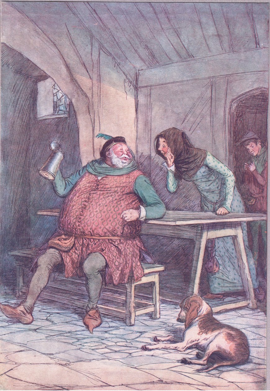 Casar é o curta e longa, ilustração de The Merry Wives of Windsor, 1910 de Hugh Thomson