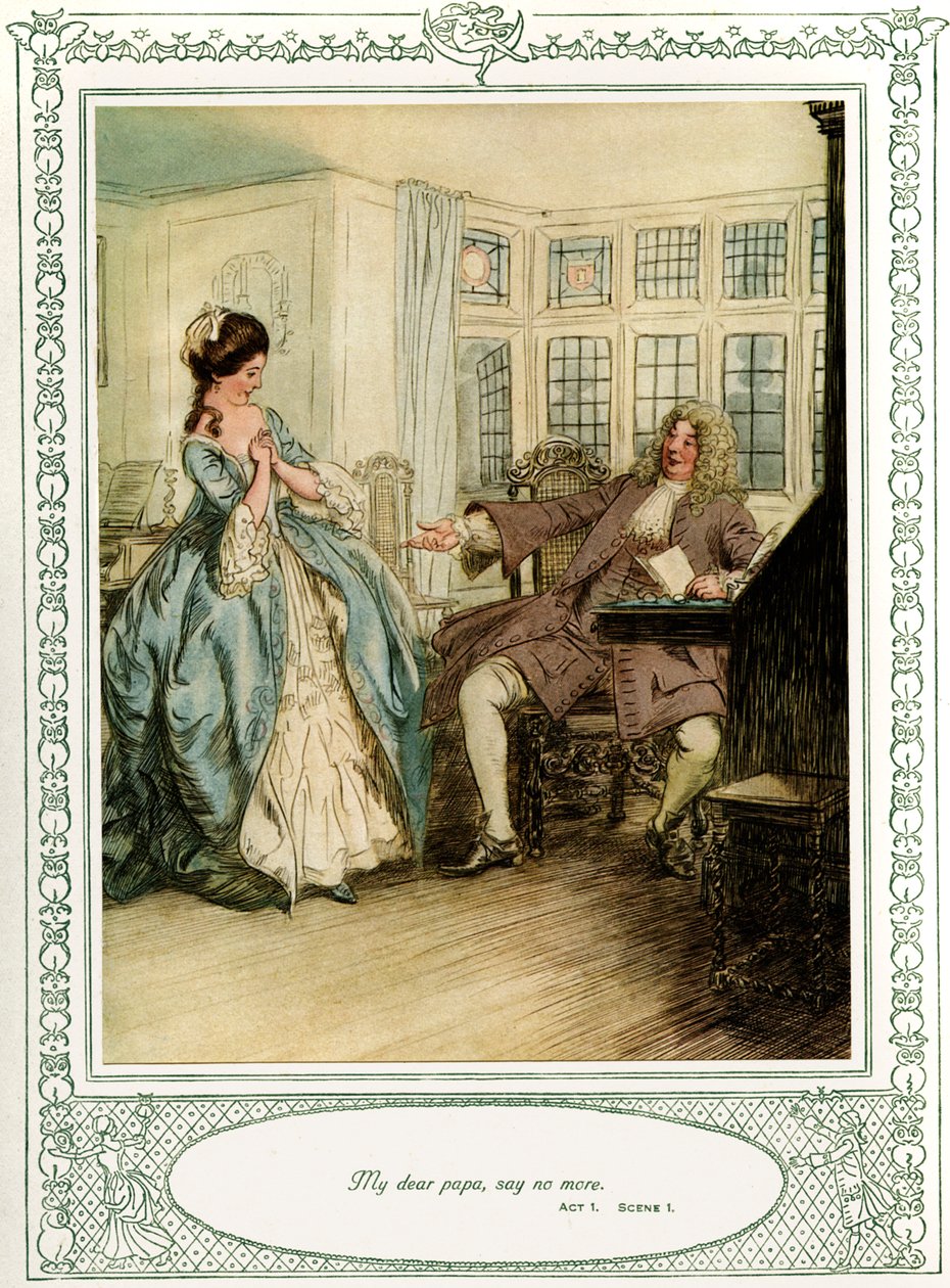 A peça She Stoops to Conque de Oliver Goldsmith de Hugh Thomson