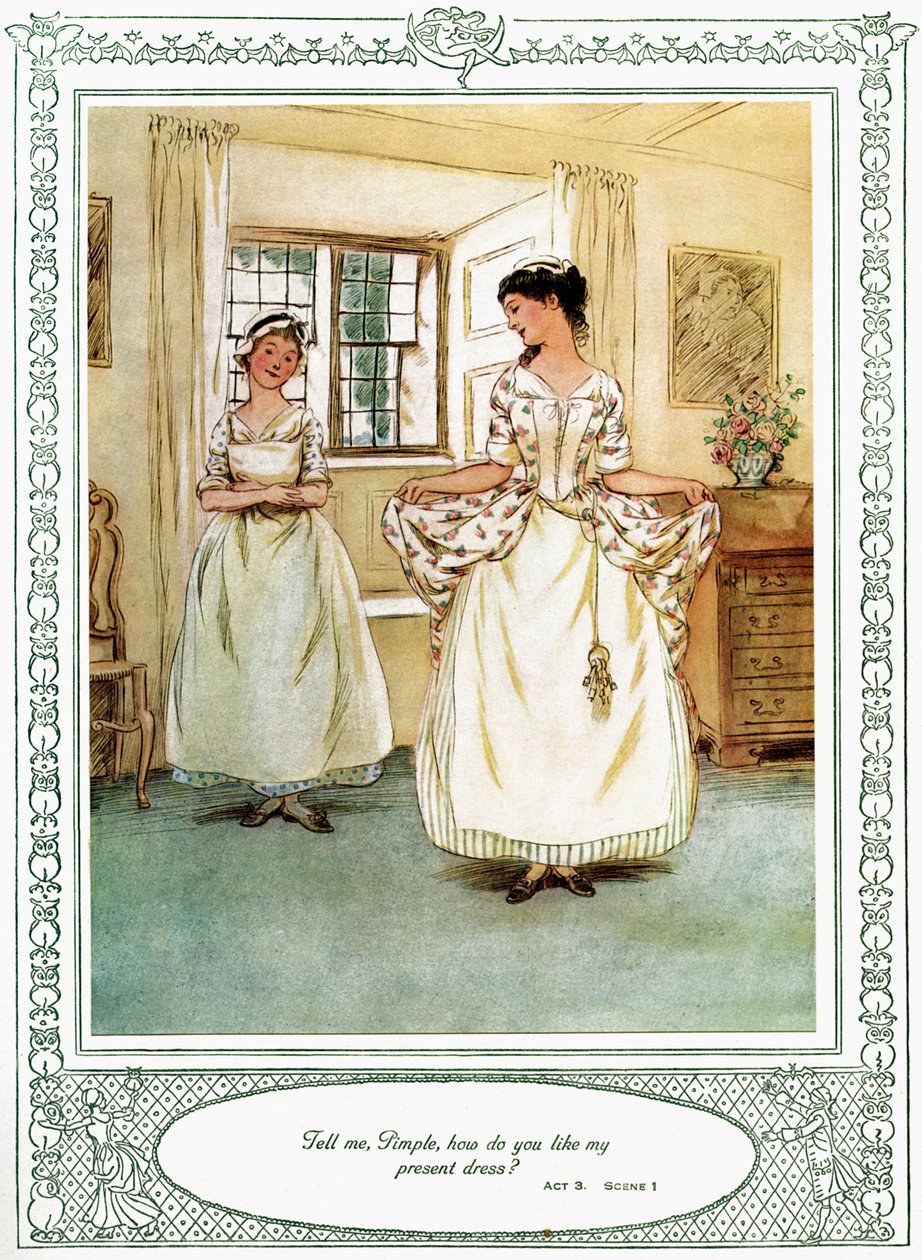A peça de Oliver Goldsmith "She Stoops to Conque". de Hugh Thomson