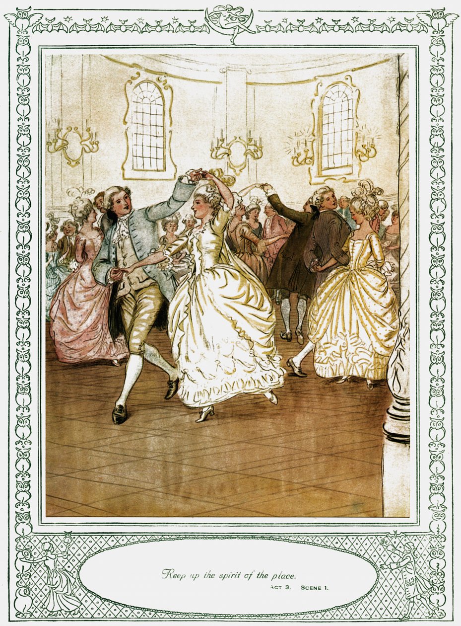 A peça de Oliver Goldsmith "She Stoops to Conque". de Hugh Thomson