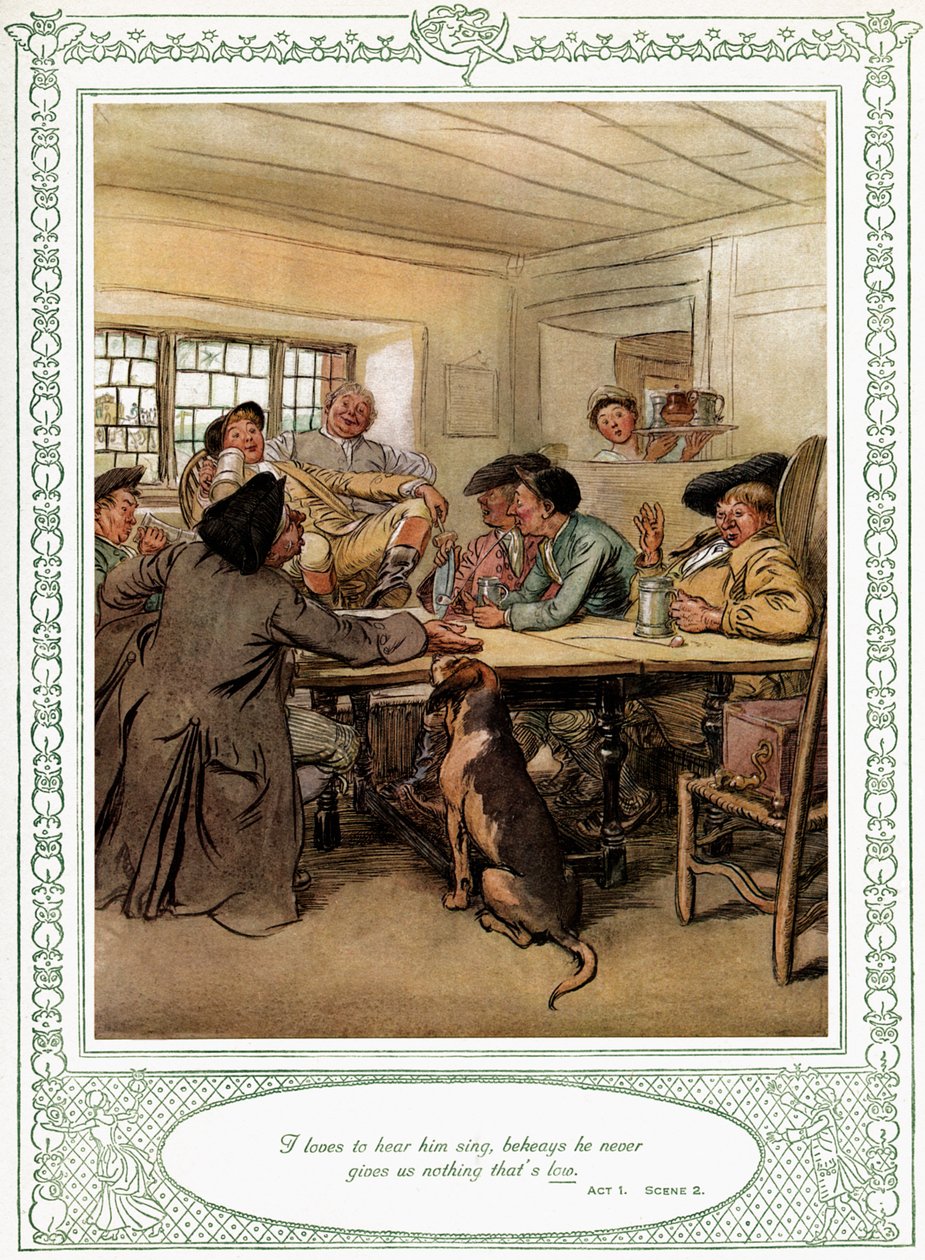 A peça de Oliver Goldsmith "She Stoops to Conque". de Hugh Thomson